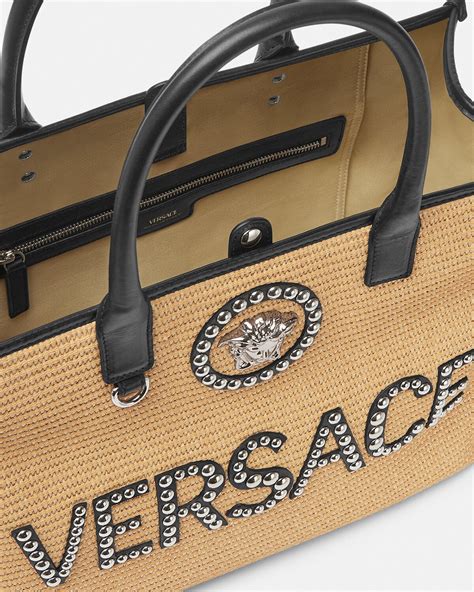 versace medusa stud tote bag|versace la medusa monogram bag.